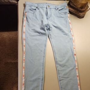 Matilda Jane Light Blue Skinny Jeans with Colorful Side Stripe